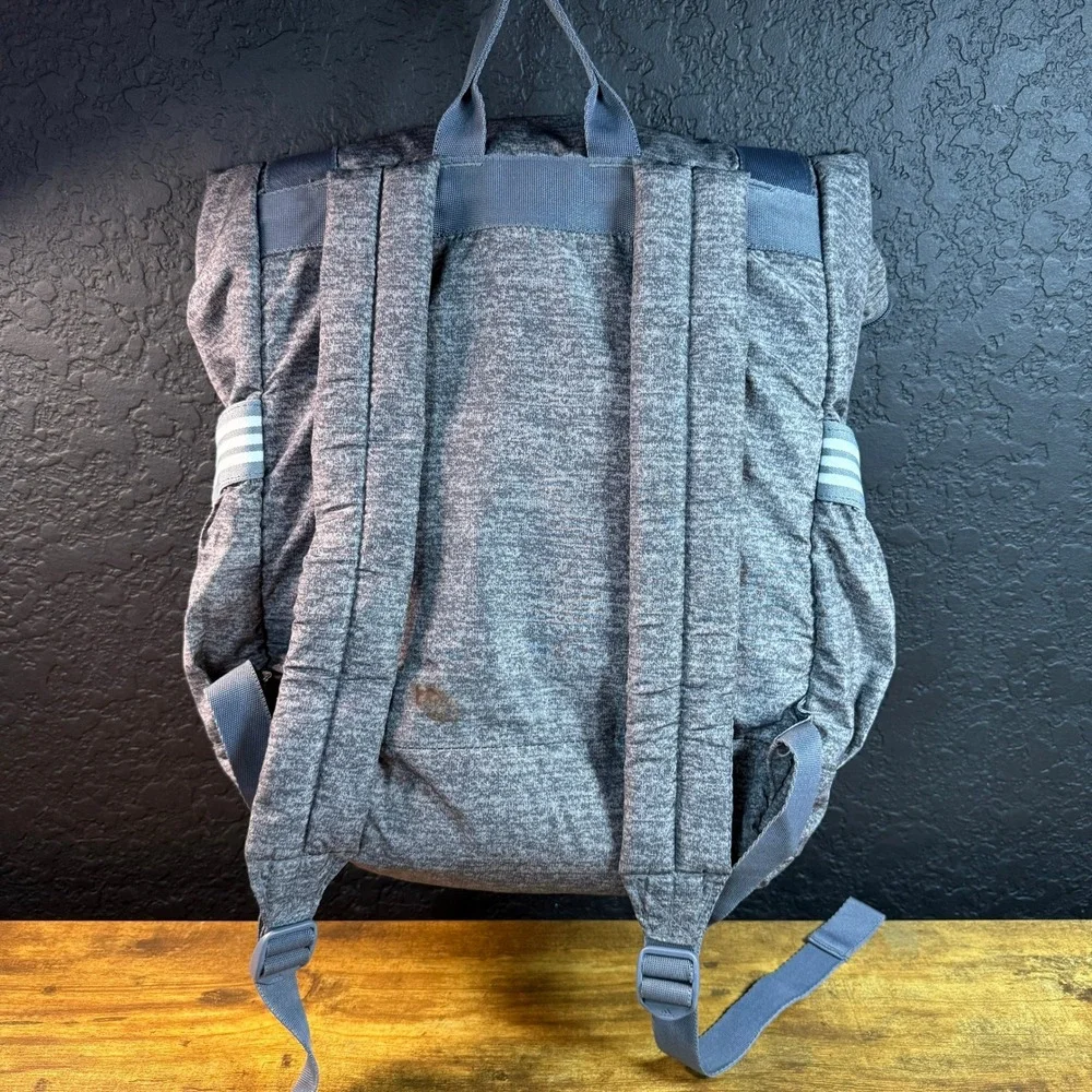 Adidas Training ID Grey Heathered Polyester‎ Fold-Over Backpack Unisex OSFM